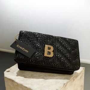 Bebe Black Quilted Women's cross body